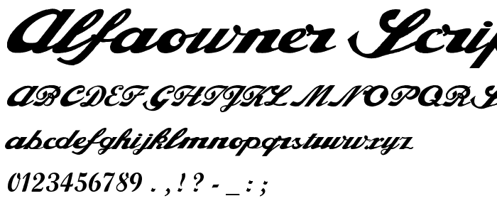Alfaowner Script Bold Italic police